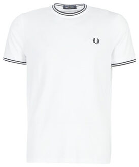 Fred Perry Twin Tipped  T-shirt - Mannen - wit /zwart