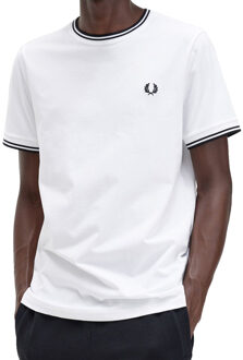 Fred Perry Twin Tipped  T-shirt - Mannen - wit /zwart