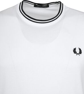 Fred Perry Twin Tipped  T-shirt - Mannen - wit /zwart