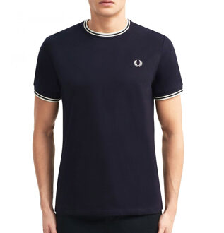 Fred Perry Twin Tipped T-Shirt - Navy T-Shirt Blauw - 3XL