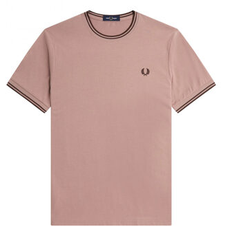 Fred Perry Twin Tipped T-Shirt - Oudroze T-Shirt - L