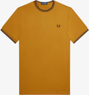 Fred Perry Twin Tipped T-Shirt - T-Shirt Heren Bruin - S