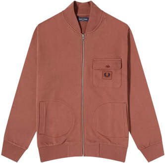 Fred Perry Whiskey Brown Bomberjack met Ritssluiting Bruin - S