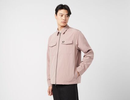 Fred Perry Zip Overshirt, Pink - XL