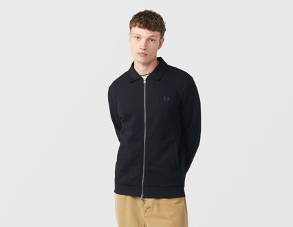 Fred Perry Zipped Collar Crew Shirt, zwart