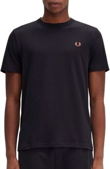 Fred Perry Zwart T-shirt met klein logo Fred Perry , Black , Heren - Xl,L,M,S