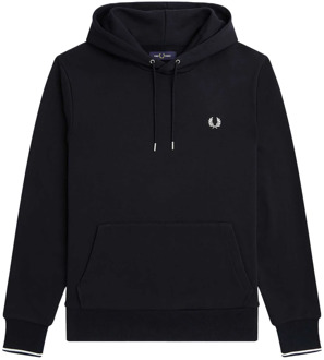 Fred Perry Zwarte hoodie met getipte manchetten Fred Perry , Black , Heren - 2Xl,L,S