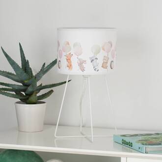 Freddy tafellamp, kleurrijk, dieren, E14, hoogte 32,5 cm