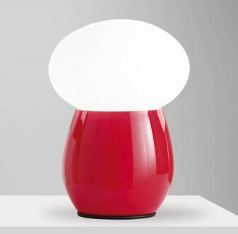 Freddy tafellamp, rood, hoogte 30 cm, geblazen glas, E27