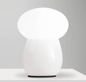 Freddy tafellamp, wit, hoogte 30 cm, geblazen glas, E27