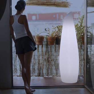 Fredo LED vloerlamp, oplaadbare batterij, hoogte 170 cm wit