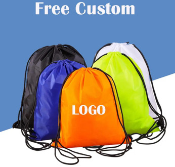 Free Customize The Image / Logo / Name on The Drawstring Bag Women Men Causal Backpack Travel Bags Sports bag