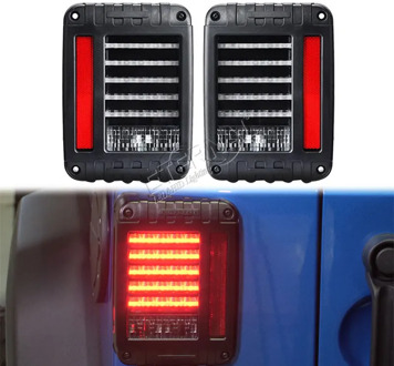 free ship pair offroad led tail light for Wrangler TJ JK 07-18 rear reverse brake lamp running reverse brake multi function lamp