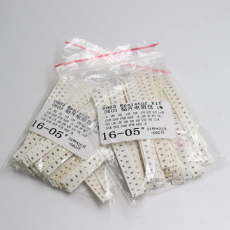 Free shipping 0603 SMD Resistor Kit Assorted Kit 1ohm-1M ohm 1% 33valuesX 20pcs=660pcs Sample Kit