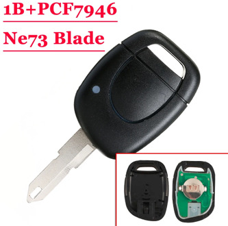 Free shipping 1 Button Remote key pcf7946 Chip 433MHZ With NE73 Blade for Renault (1piece )