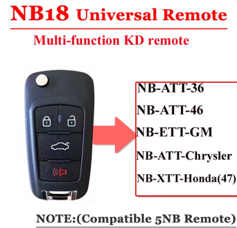 Free shipping (1 piece)NB18 Universal Multi-functional kd remote 3 button NB series key for KD900 URG200 remote Master