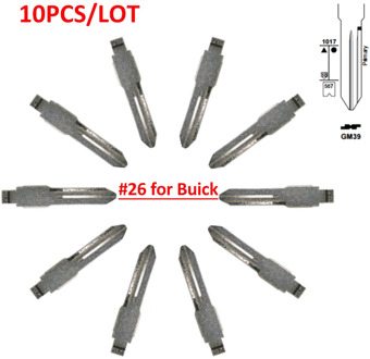 Free shipping (10 pcs/lot)Metal Blank Uncut Flip KD Remote Key Blade Type #26 for Buick