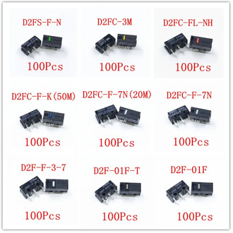 Free shipping 100Pcs/lot 100% New OMRON mouse micro switch D2FC-F-7N 20M OF D2FC-F-K(50M) D2F-01F-T D2F-F-3-7 Japan Mouse Button