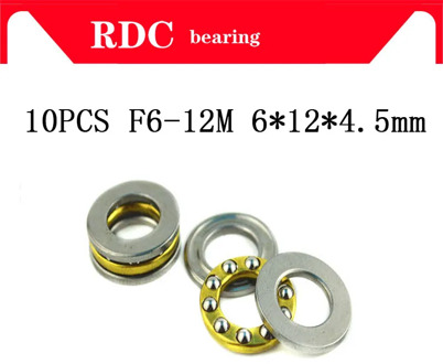 Free Shipping 10pcs F6-12M Axial Ball High quality Thrust Bearing F6-12M 6mm x 12mm x 4.5mm F12-6 6 x 12 x 4.5 mm