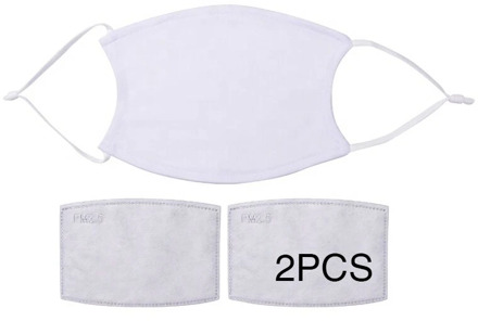 Free Shipping 15pcs/lot New Blank Sublimation Face Mask with Filter Dust Prevention For Sublimation INK Print can be Washable