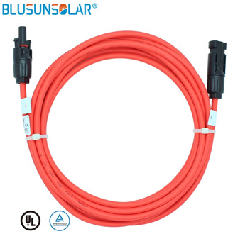 Free Shipping 2.5mm2/4mm2/ 6mm2 PV cable 14AWG 12AWG 10AWG Solar Extension Cable With Connectors Male Female
