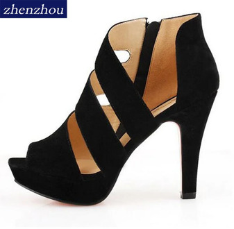 Free shipping 2020 summer night women shoes Fish mouth side zippers with documentary shoes waterproof Taiwan high tide