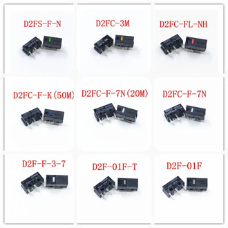 Free shipping 2Pcs OMRON Mouse Micro Switch D2FC-F-7N 20M OF D2FC-F-K(50M) D2FS-F-N D2F D2F-01F-T D2F-F-3-7 Mouse Button Switch