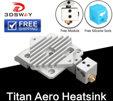 Free Shipping 3DSWAY 3D Printer Parts Titan Aero Heat Sink Cooling block V6 Extruder Short Range Hotend 1.75mm Radiator 1pc