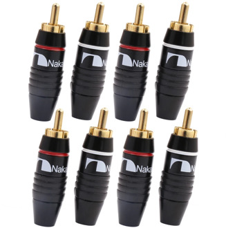 Free shipping 50 pcs High Quality Nakamichi RCA Plug Solder RCA Adapter 24K Gold Plated Audio Plug