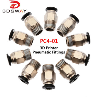 Free Shipping 5pcs/lot 3D Printer Parts PC4-01 Quick connector Pneumatic Fittings Connector 4*2 Feeding PTFE for e3dv6 1.75mm