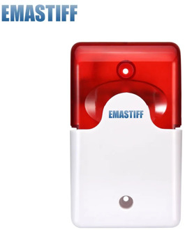 Free Shipping!9-12V Mini Indoor Wired Siren with Red light Siren Flash Sound Home Security Alarm Strobe System 110dB Hot Sale