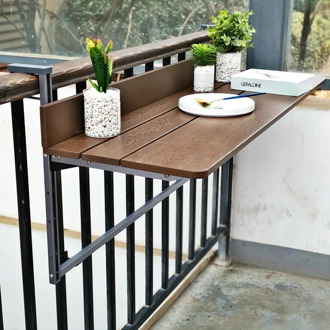 Free shipping modern balcony railing hanging table creative hanging computer table home bar counter lifting folding desk