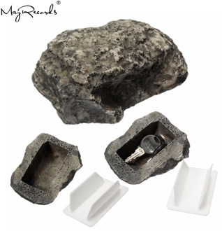 Free Shipping Outdoor Garden Key Box Rock Hidden Hide In Stone Security Safe Storage Hiding