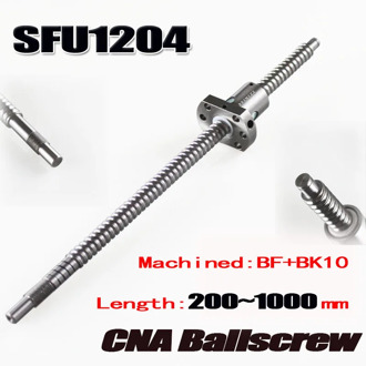 Free shipping SFU1204 rolled ball screw C7 with 1204 flange single ball nut for BK/BF10 end machined CNC parts RM1204