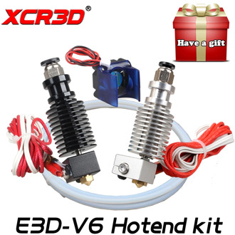 Free Shipping XCR3D 3D Printer Parts E3D V6 Hotend Kit 0.4/1.75MM J-head Remote extruder 12V 24V with Cooling Fan PTFE tube