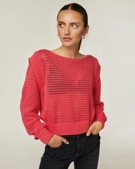 Freebird Abigail sweater coral Roze - L