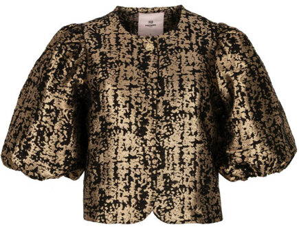 Freebird Blouse korte mouw livia Zwart