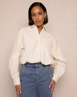 Freebird Blouse lange mouw blair Beige