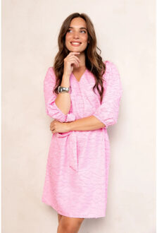 Freebird Dion structure-hairy dress - maat L Roze