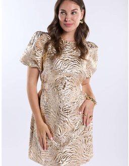 Freebird Jurk doortje f-wv-jaqu Goud - M