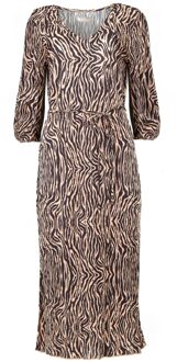 Freebird Jurkje met pofmouwen Malia  zwart