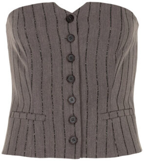 Freebird Top gesile Grijs - S