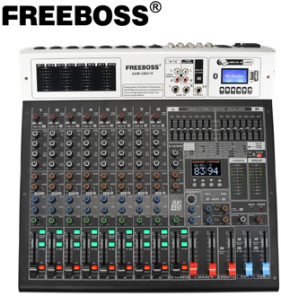 Freeboss ADM-GBA10 10 Channel 48V Phantom Power Repaeat Effect USB Play & Record Bluetooth Karaoke DJ console 99DSP Mixer Audio