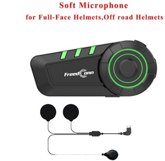 Freedconn Ky Motorfiets Bluetooth Helm Stereo Hoofdtelefoon Waterdichte Moto Helmen Headsets Hand Gratis Hoofdtelefoon Met Fm Radio zacht Mic