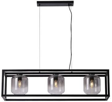 Freelight Dentro Hanglamp Smoke Zwart 3 Lichts 110cm