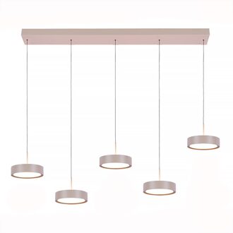 Freelight Hanglamp Alieno 5 lichts L 120 cm comfortlift beige
