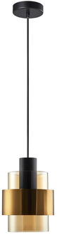 Freelight Hanglamp Chiasso 1 lichts Ø 14 cm zwart goud