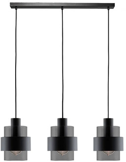 Freelight Hanglamp Chiasso 3 lichts L100 cm zwart