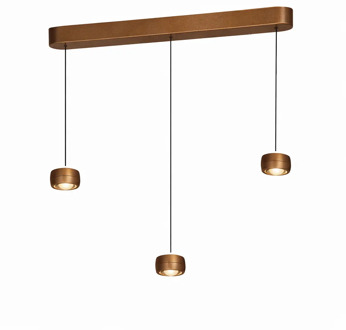 Freelight Hanglamp Cosmo 3 lichts L 90 cm comfortlift brons goud