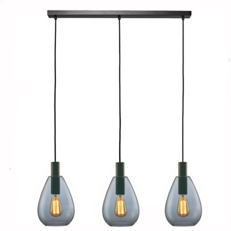 Freelight Hanglamp Dorato 3 lichts L100 cm zwart